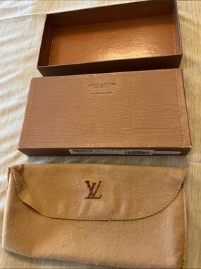 Louis Vuitton Brown Box and Tan Monogram Dust Pouch